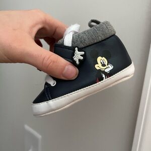 Disney Mickey Mouse Navy and White Baby Shoes
